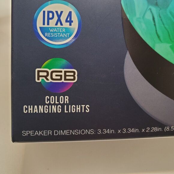 LED light-up Bluetooth® disco party shower speaker with mic - Picture 2 of 5